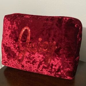 JUICY COUTURE NWT travel bag, cosmetics bag. In red velvet
